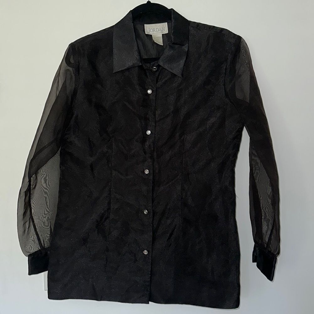 Jordan Mesh chiffon Button Up - Picture 2 of 5